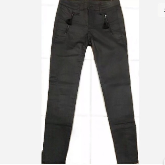 Rag & Bone Black Tassel Jean Legging  Skinny 27 - Picture 3 of 7